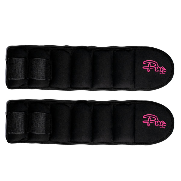 Ankle Weights Set (2 x 4lb Cuffs) - 8lbs in Total - Black
