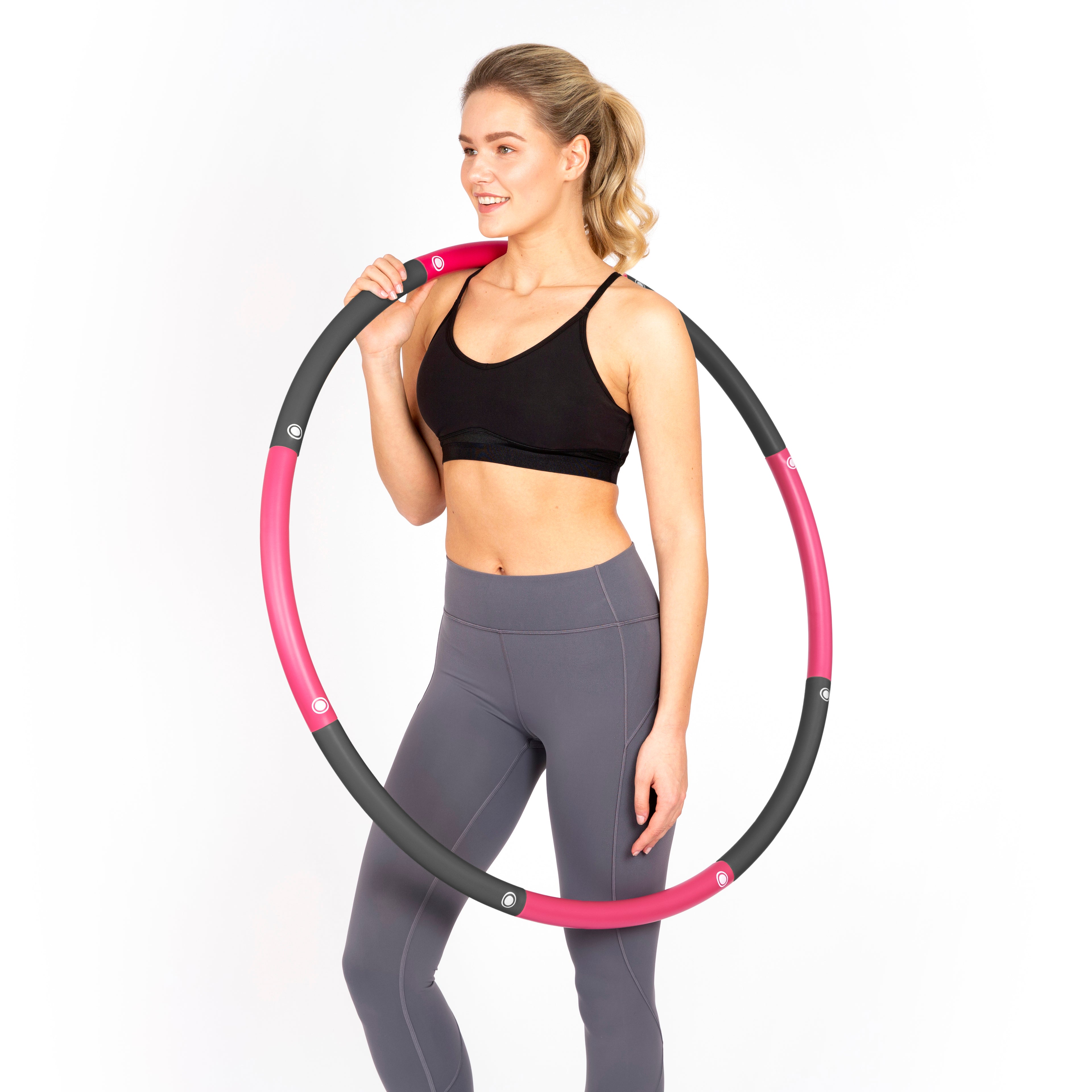 Exercise Fitness Hula Hoop for Adults - 2lbs - Detachable Weighted