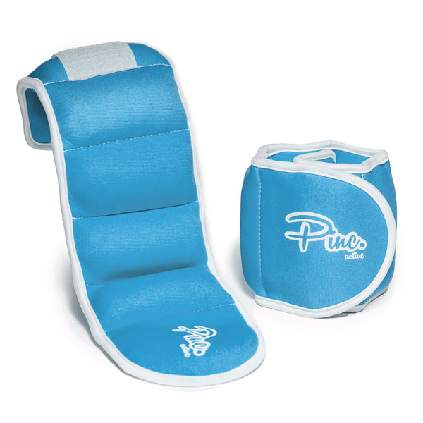 Ankle Weights Set (2 x 3lb Cuffs) - 6lbs in Total - Baby blue