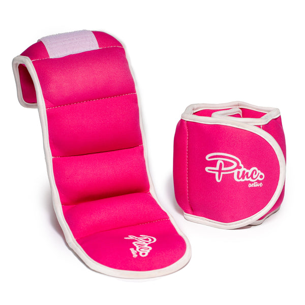 Ankle Weights Set (2 x 2lb Cuffs) - 4lbs in Total - Pink