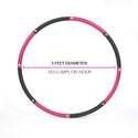 Exercise Fitness Hula Hoop for Adults - 2lbs - Detachable Weighted Hoops, Premium Quality and Soft Padding