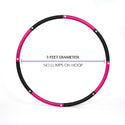 Exercise Fitness Hula Hoop for Adults - 3lbs - Detachable Weighted Hoops, Premium Quality and Soft Padding